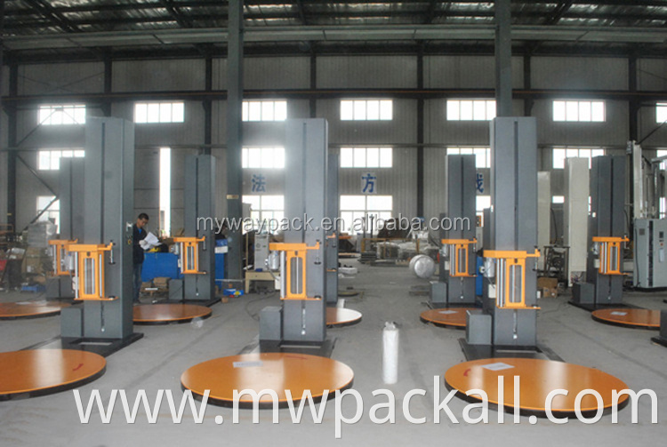 Automatic pallet wrapper arm rotary wrapping machine PLC automatic pallet wrapping machine with scale